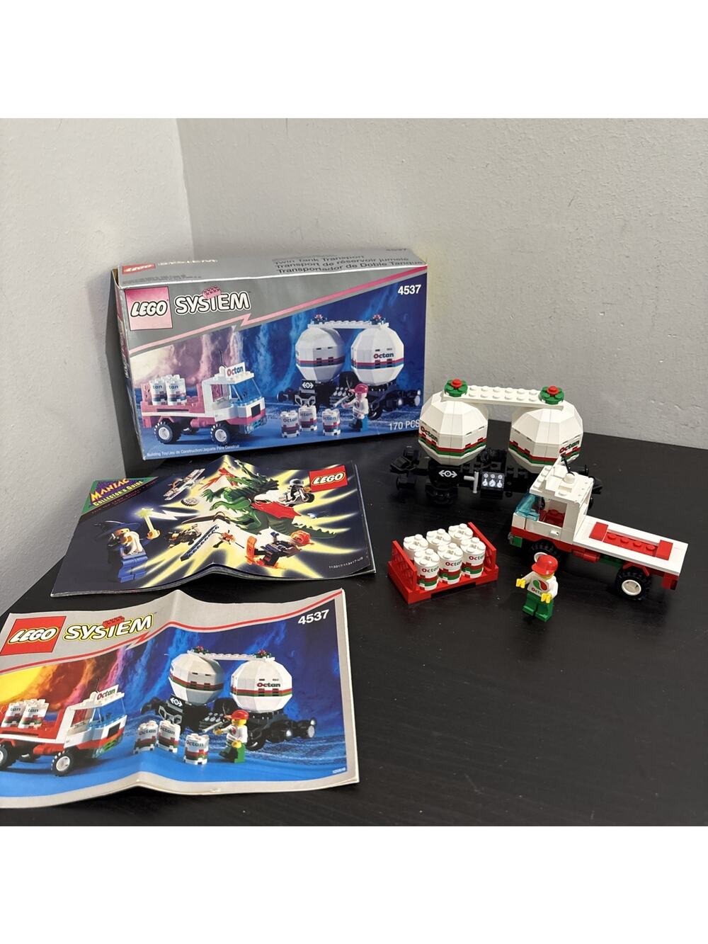 Lego System Train 9V Set 4537 Twin Tank Transport w/Minifigure, Manual & Box